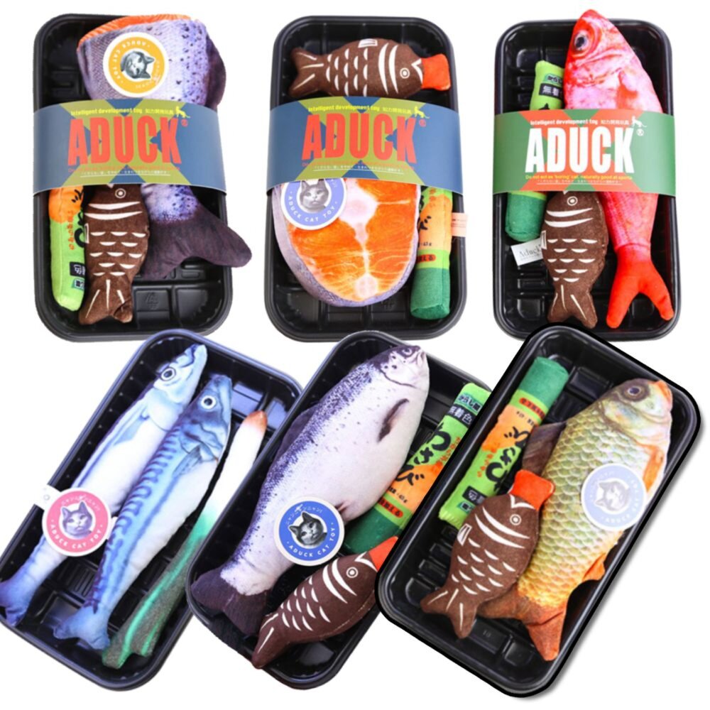 250730004852-Audck整盒海鮮 貓草玩具 鮮魚玩具 貓薄荷 仿真玩具 發聲玩具 海鮮仿真玩具 寵物玩具 貓玩具 逗貓玩具 貓抱枕毛掌