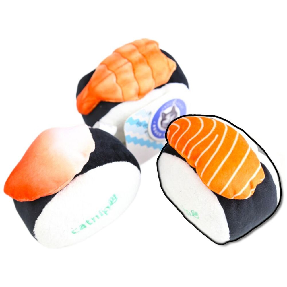 250730005009-Audck 吃紫菜壽司 貓草玩具 鮮魚玩具 貓薄荷 仿真玩具 發聲玩具 海鮮仿真玩具 寵物玩具 貓玩具 逗貓玩具 貓抱枕