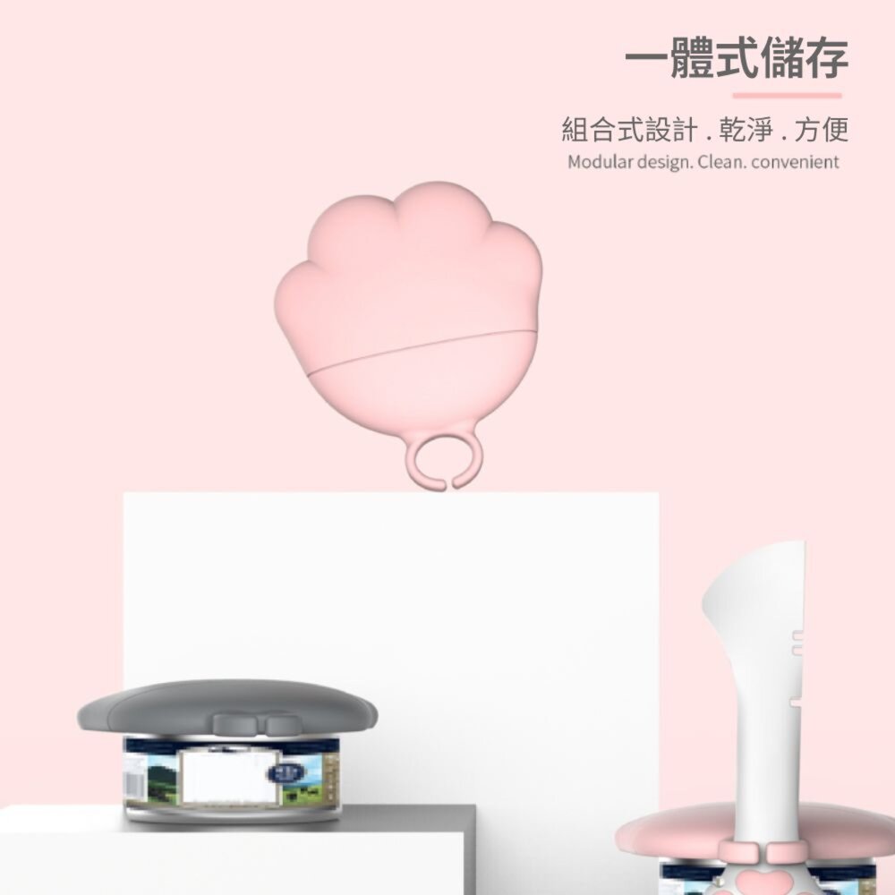 ZYG 貓爪貓掌 罐頭蓋 罐頭勺 寵物罐頭保鮮蓋 寵物罐頭勺 罐頭密封蓋 貓尾巴開罐器 罐頭矽膠蓋毛掌櫃寵物店-圖片-5