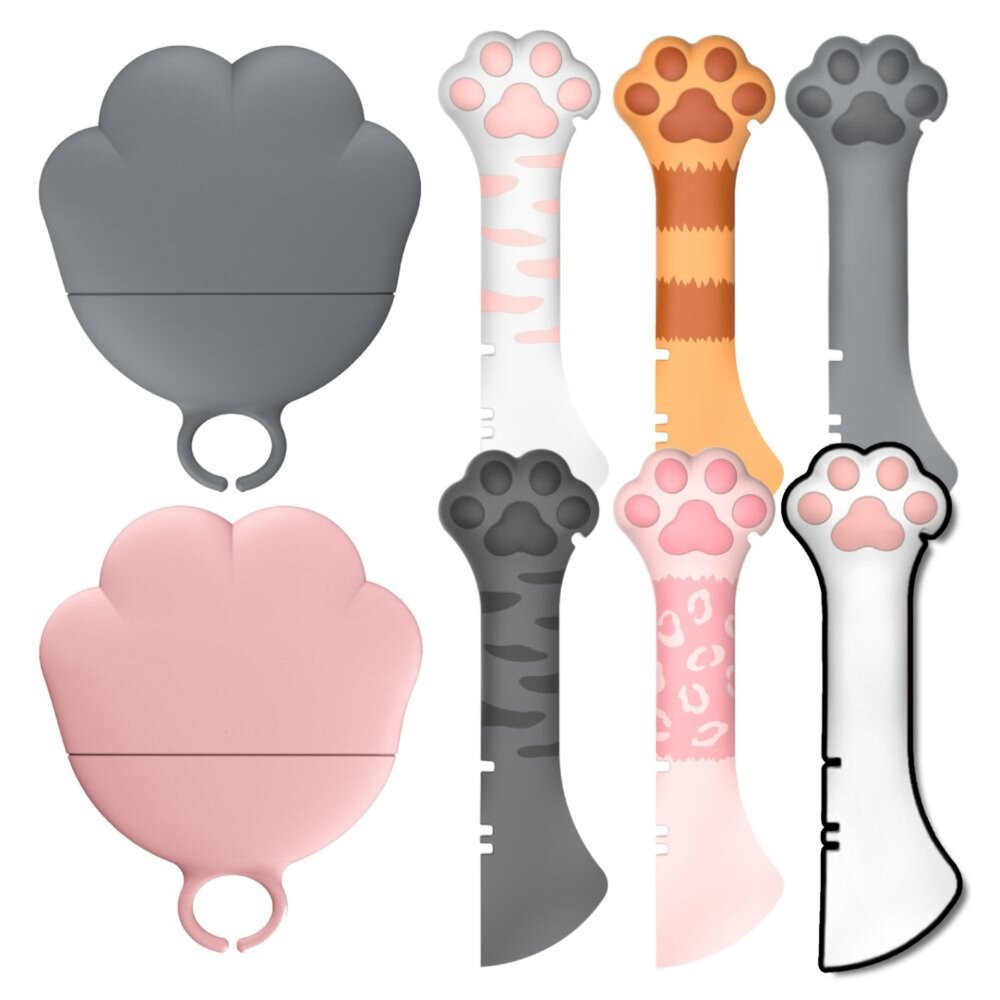 250802232825-ZYG 貓爪貓掌 罐頭蓋 罐頭勺 寵物罐頭保鮮蓋 寵物罐頭勺 罐頭密封蓋 貓尾巴開罐器 罐頭矽膠蓋毛掌櫃寵物店