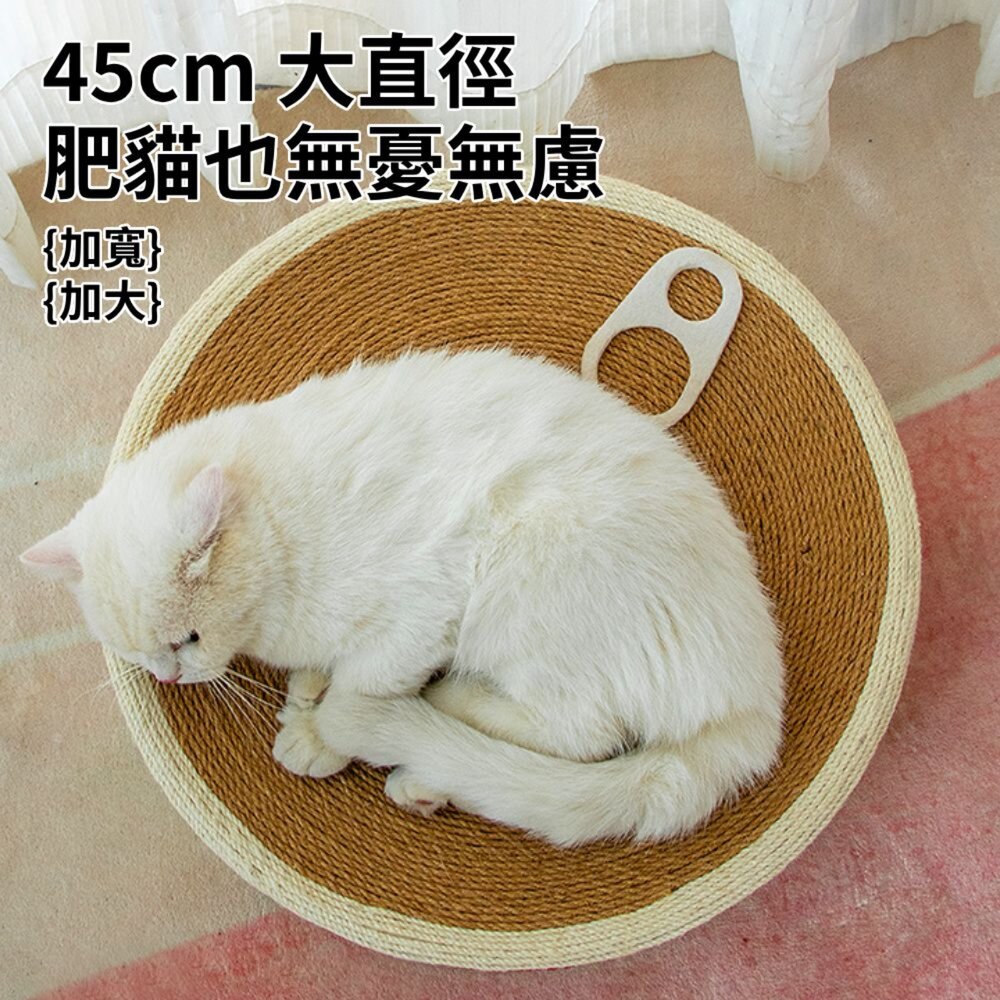 罐頭貓抓板 圓形劍麻貓抓窩 貓抓盆 耐抓不掉屑窩盆 貓睡窩 圓形貓抓板 貓抓窩兩用毛掌櫃寵物店-圖片-6