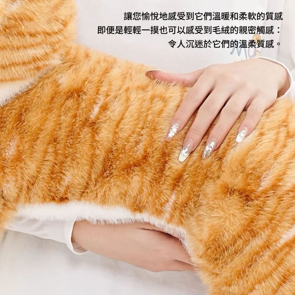 抱抱寶貝貓玩偶 毛絨玩具 絨毛娃娃 貓咪玩偶 大型玩偶 玩偶動物 安撫娃娃 趴趴貓咪毛掌櫃寵物店-圖片-3