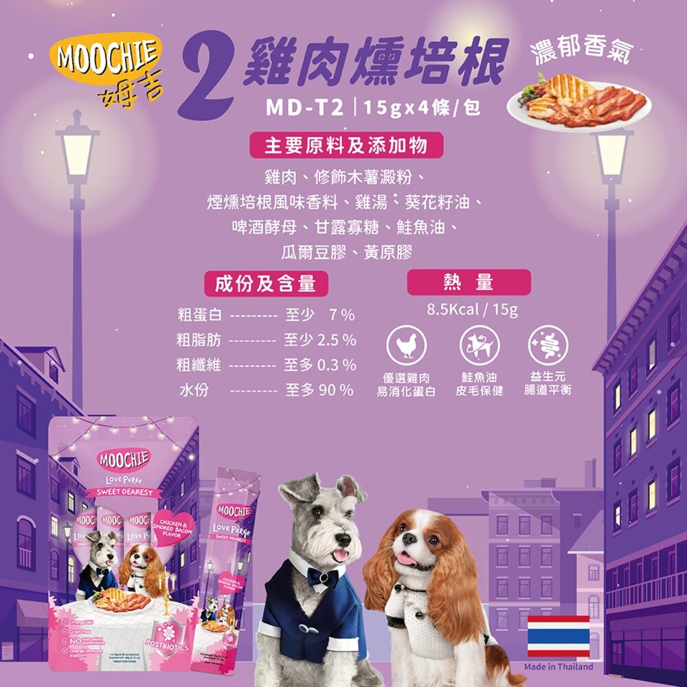 Moochie姆吉 犬肉泥系列 雞肉饗宴 15g*4條/包 犬肉泥 犬零食 肉泥毛掌櫃寵物店-圖片-5