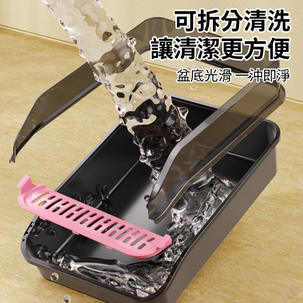 MEGA半封閉貓砂盆 半封閉開放式集裝箱貓沙盆 貓咪廁所 貓便盆 貓砂 大貓盆毛掌櫃寵物店-圖片-5