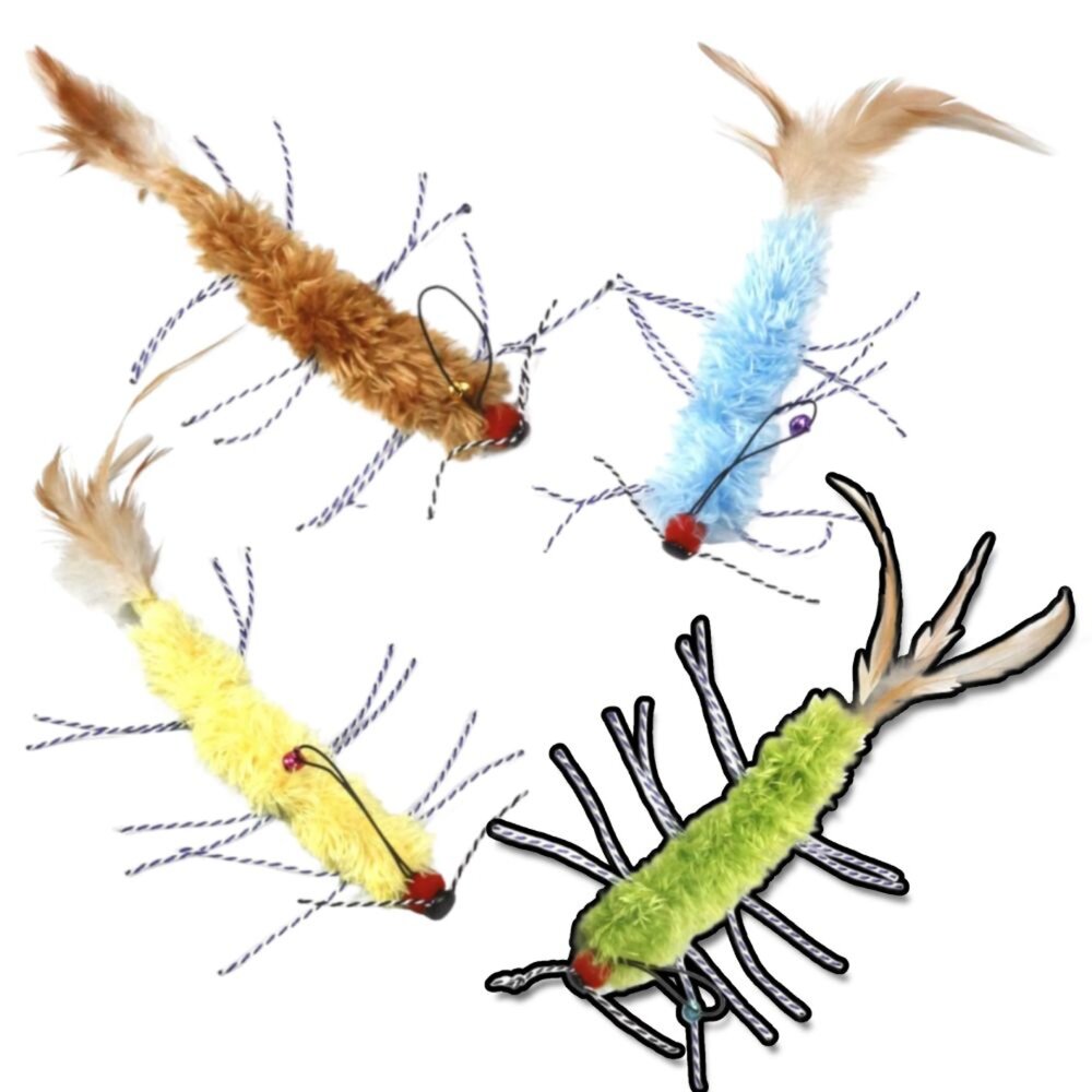 250815234645-NB 千足蟲 替換頭 逗貓棒 互動貓玩具 可單獨玩 掛逗貓棒 吸引貓咪捕獵 咬咬玩具 貓咪用品毛掌櫃寵物店