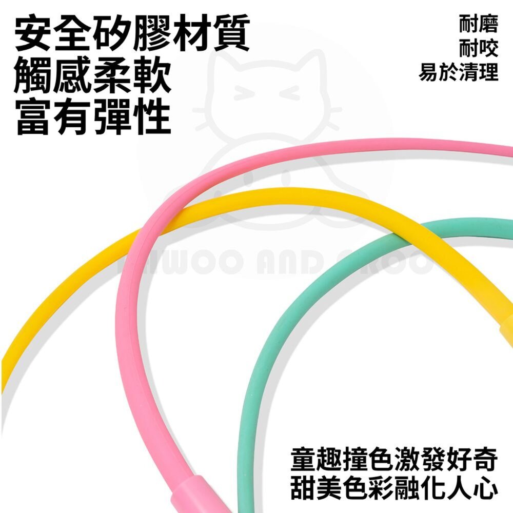 AHWOO 仿真老鼠尾巴 馬卡龍逗貓棒 耐咬逗貓棒 仿真尾巴逗貓棒 互動貓玩具 貓玩具 環保可替換頭毛掌櫃寵物店-圖片-5