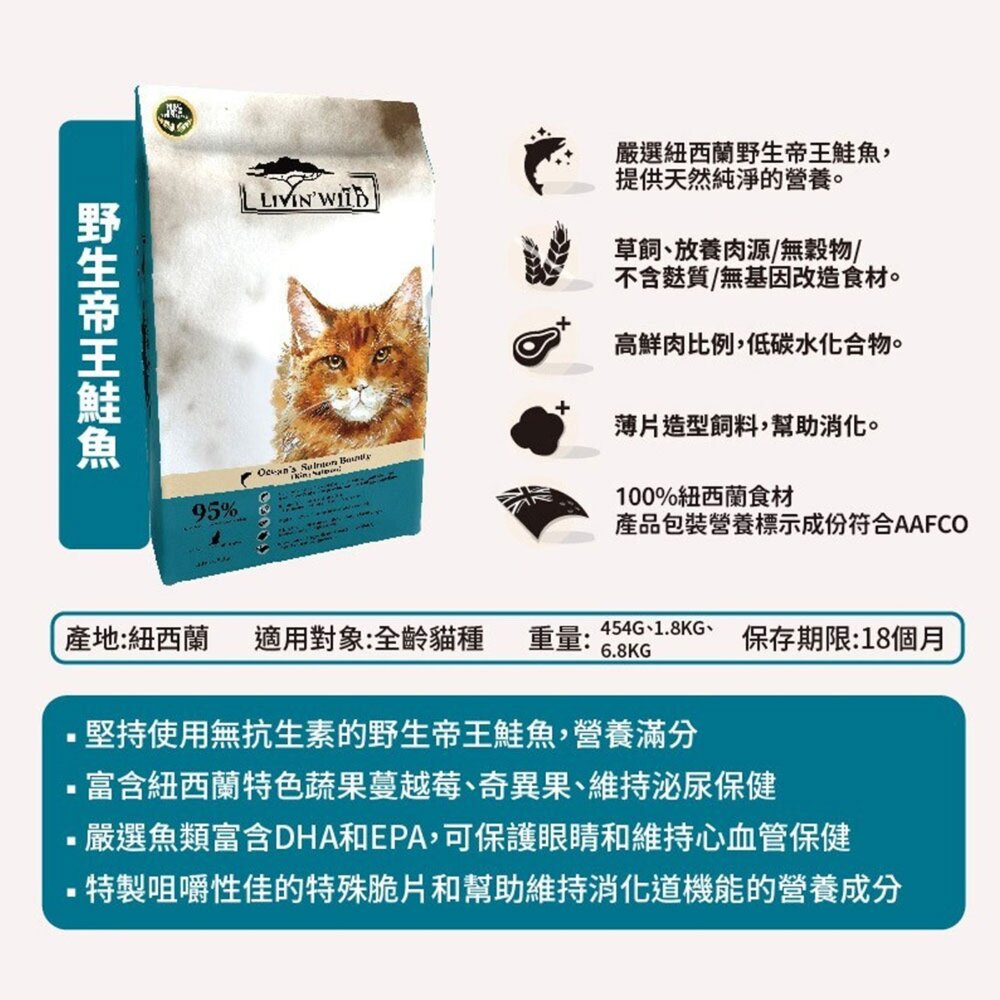 野宴紐西蘭無穀 貓飼料 貓糧 無穀貓飼料 無穀貓糧毛掌櫃寵物店-圖片-5