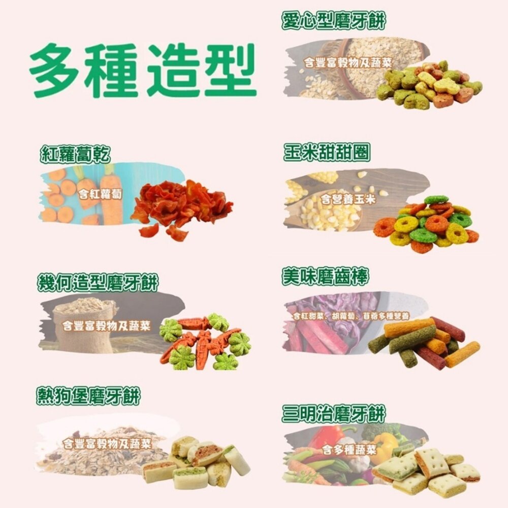Pet Village 魔法村 鼠兔用綜合磨牙餅 小寵餅乾 老鼠 兔子 磨牙棒 磨牙餅 小動物零食毛掌櫃寵物店-圖片-2