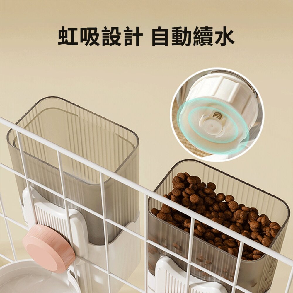 GRAC 方形貓臉掛籠 餵食器 飲水器 掛籠 大容量 防打翻 貓碗 狗碗 寵物 狗狗 用品 自動 飲水器 餵食器毛掌櫃寵-圖片-8