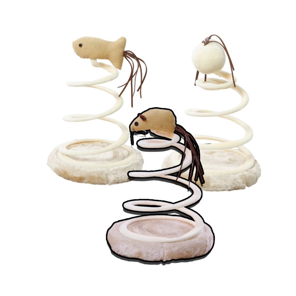 250918225010-皮皮淘 螺旋彈簧貓圓盤 皮皮淘 新款 貓玩具 貓用品 螺旋 鋼絲 彈簧 麻布 圓盤毛掌櫃寵物店