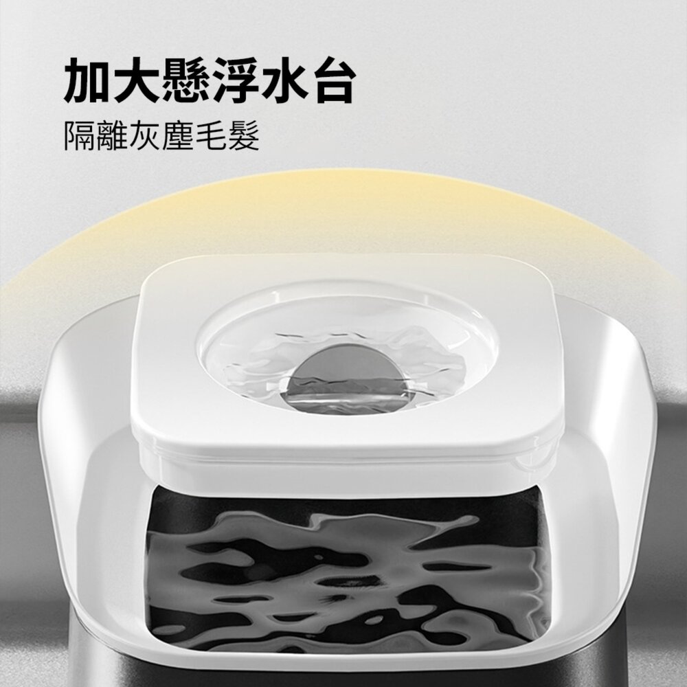 Hipipet 防濺出方形浮水碗 簡約防濺出方形浮水碗 狗狗貓咪防濕嘴 加高大容量 貓 狗 寵物水碗毛掌櫃寵物店-圖片-6