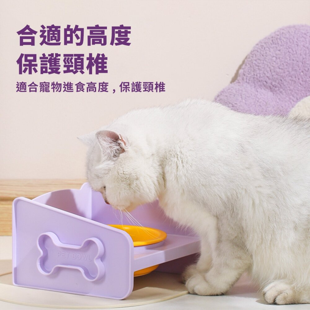 YoMix 方方 陶瓷碗 增高碗 防蟻碗 防溢碗 不銹鋼 防打翻 水碗 寵物碗 狗碗 貓咪碗毛掌櫃寵物店-圖片-2
