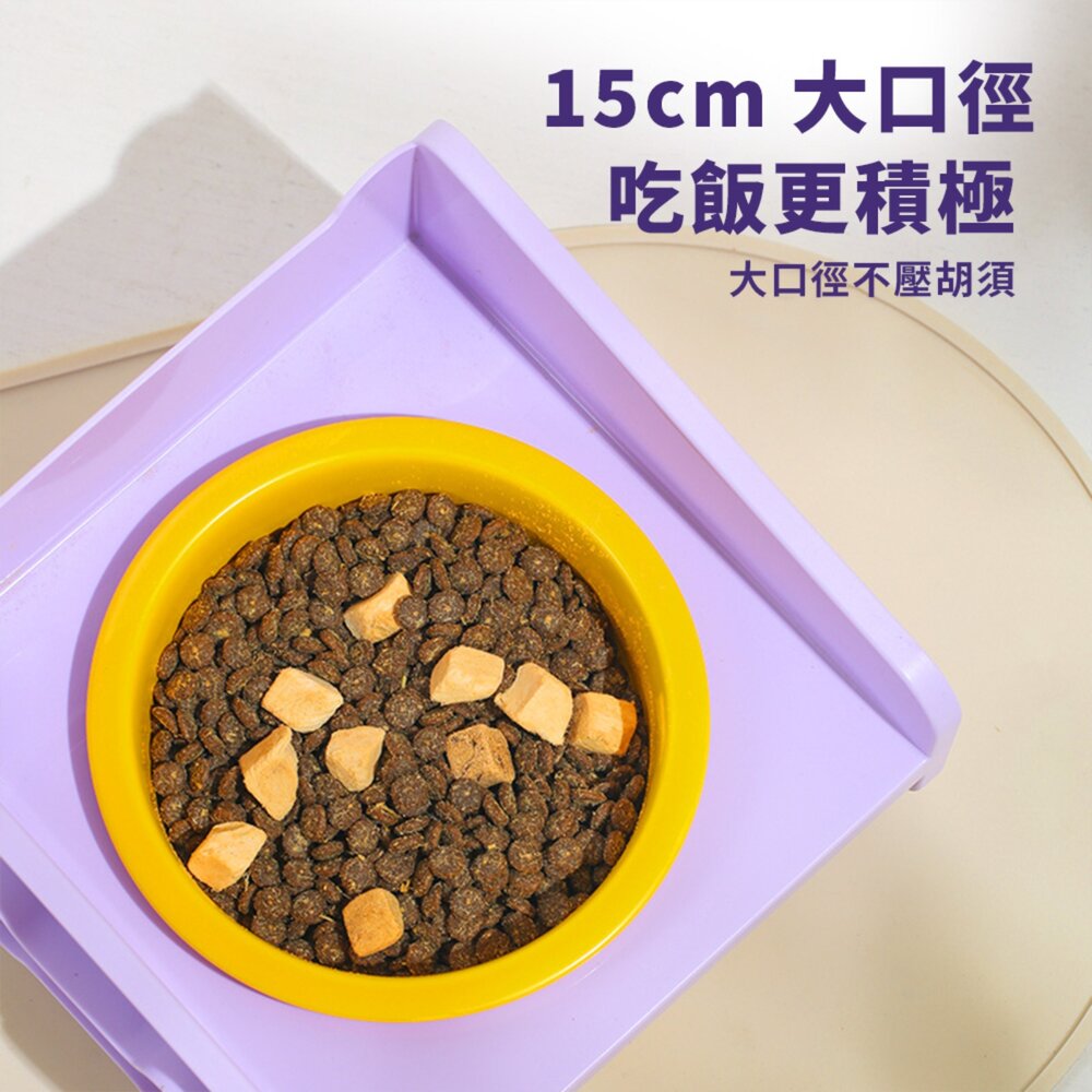 YoMix 方方 陶瓷碗 增高碗 防蟻碗 防溢碗 不銹鋼 防打翻 水碗 寵物碗 狗碗 貓咪碗毛掌櫃寵物店-圖片-3