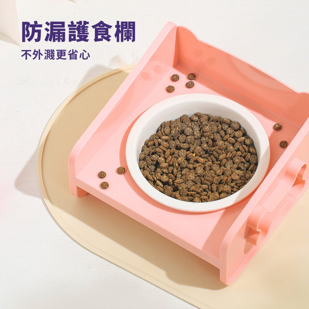 YoMix 方方 陶瓷碗 增高碗 防蟻碗 防溢碗 不銹鋼 防打翻 水碗 寵物碗 狗碗 貓咪碗毛掌櫃寵物店-圖片-6