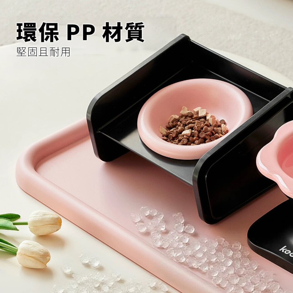 KEEVII 寬寬餐盤 寵物餐墊 防水防滑 貓咪碗墊 貓碗墊子 餐具墊 貓碗餐盤毛掌櫃寵物店-圖片-7