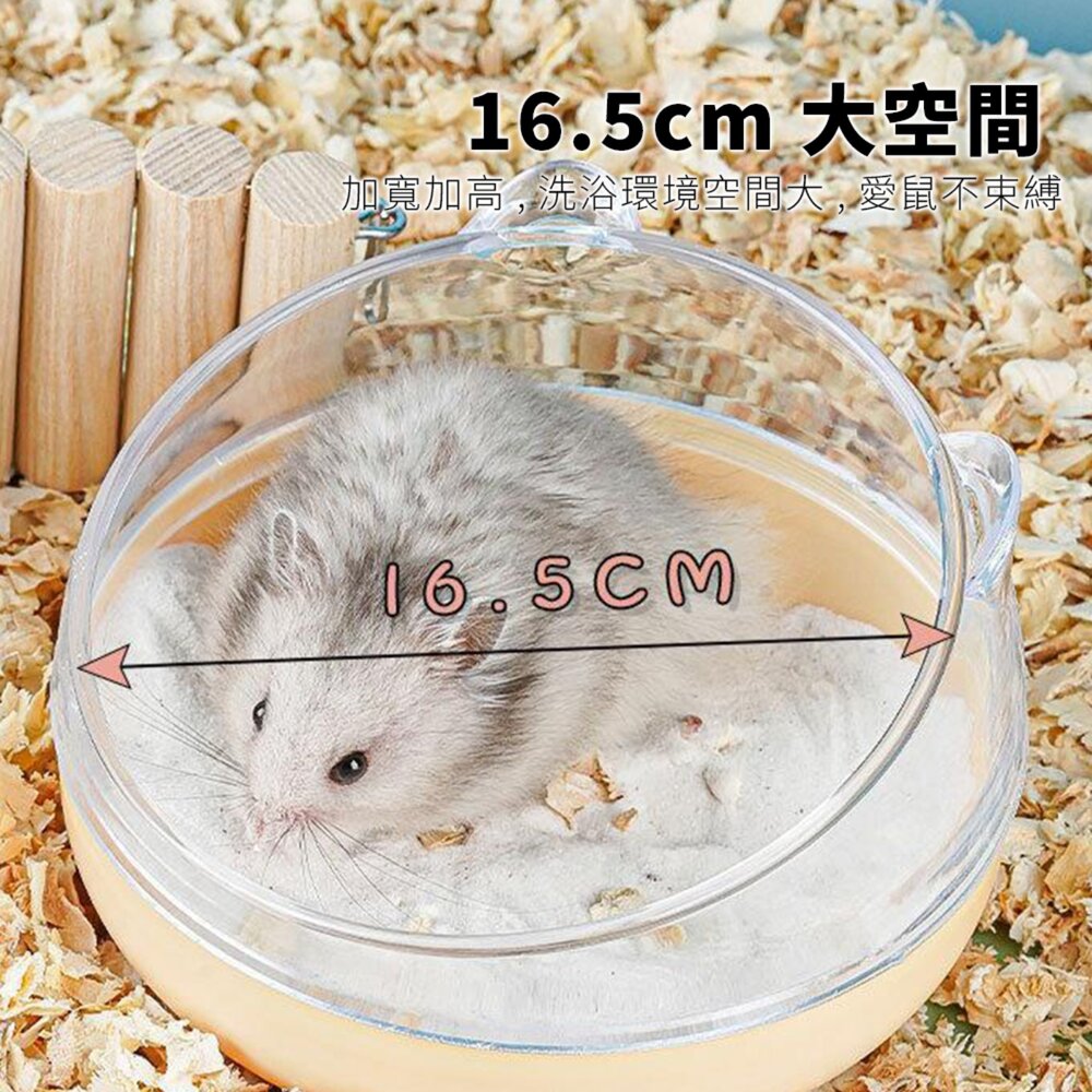 Small 倉鼠四腳浴室 倉鼠浴室 洗澡浴盆 浴沙盆 廁所兩用 浴沙 防飛濺設計毛掌櫃寵物店-圖片-3