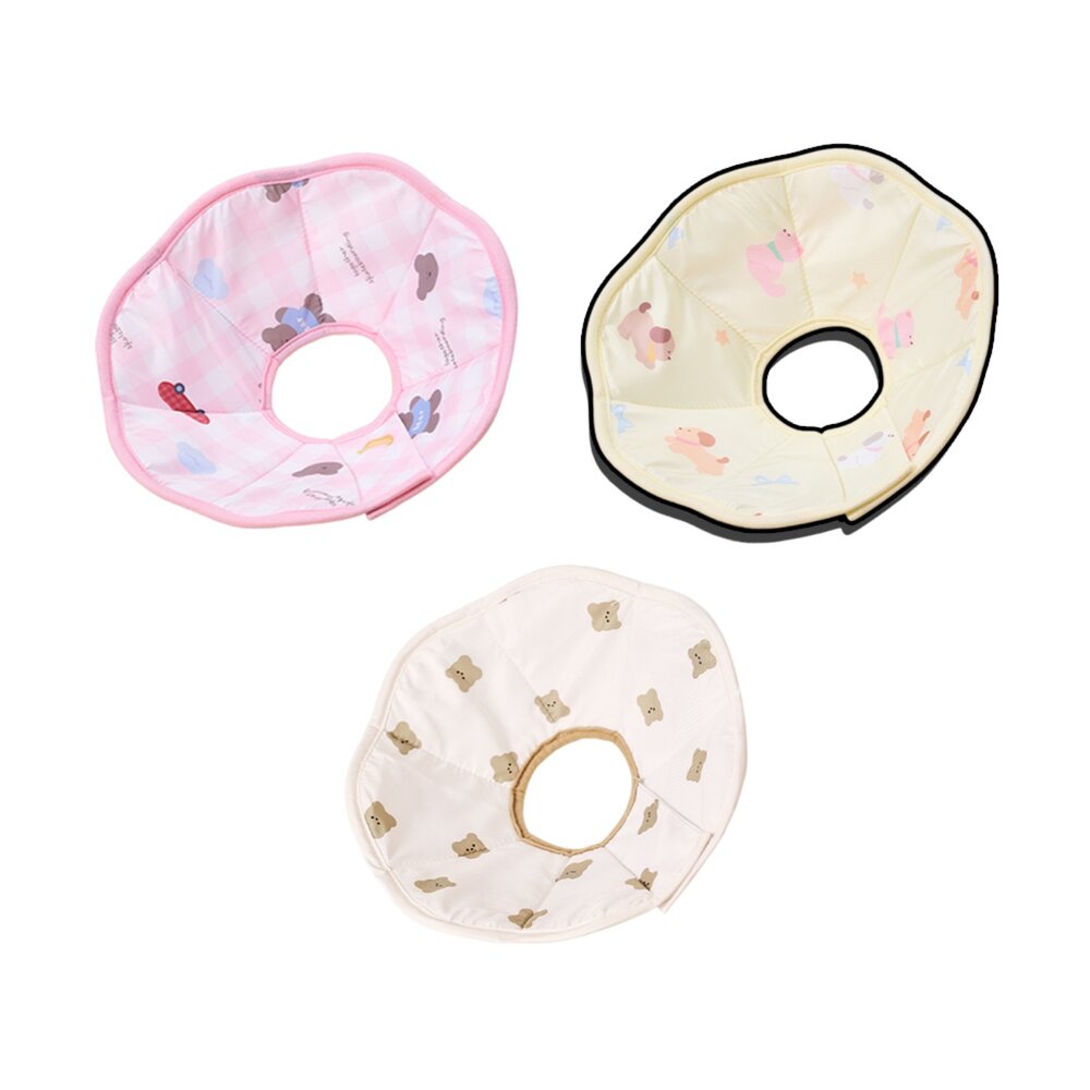 250928001317-RCC 親膚海綿伊莉莎白 薄款 寵物項圈 貓咪伊麗莎白項圈 卡通小熊印花 狗狗項圈 絕育防舔頭套用品毛掌櫃寵物店