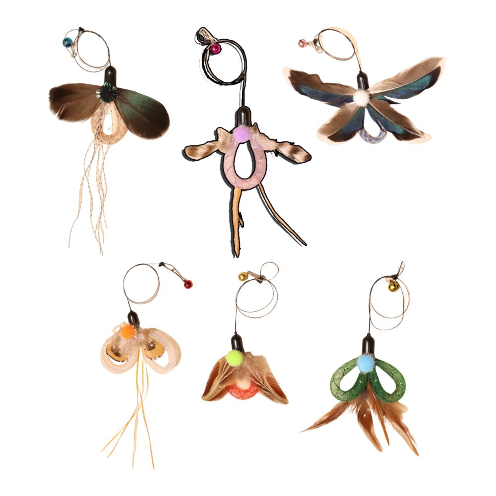 251005201501-NeeBoo 網管飛蝶替換頭 仿真 羽毛 昆蟲 逗貓棒 替換頭 網管貓玩具 飛蟲 逗貓桿配件毛掌櫃寵物店