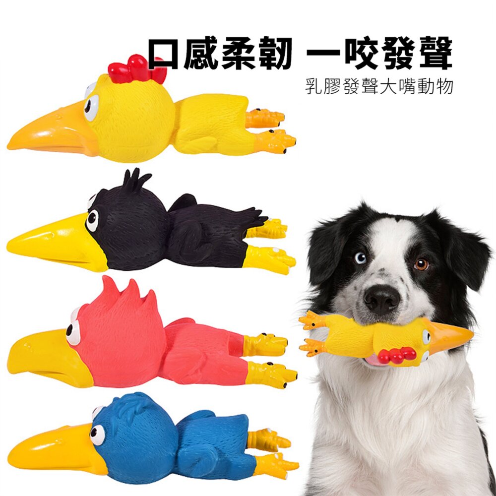 Bollo 大頭雞乳膠玩具 寵物狗玩具 乳膠發聲玩具 尖叫雞 發洩解悶 大頭雞 慘叫雞 狗狗玩具毛掌櫃寵物店-圖片-6