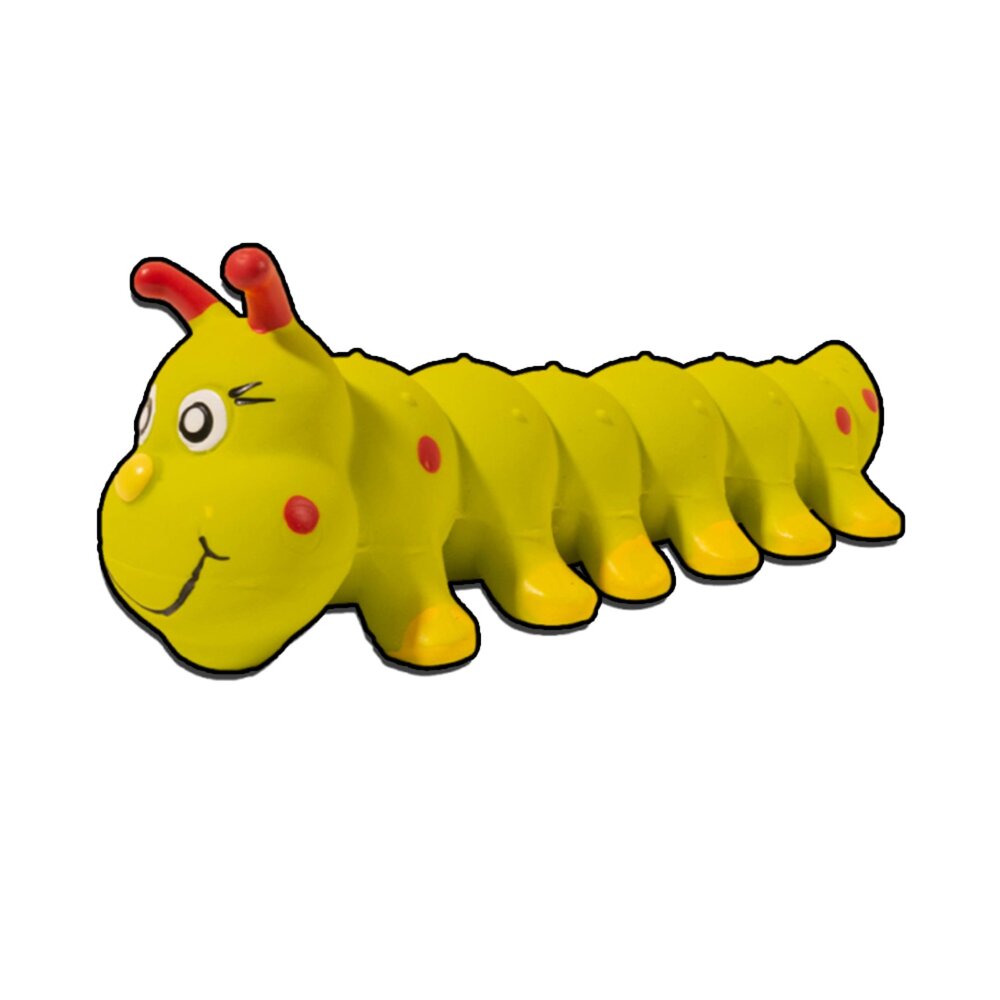 251007233459-Bollo 毛毛蟲乳膠玩具 寵物乳膠玩具 毛毛蟲 慢回彈解壓 仿真毛蟲 中大型狗狗發聲玩具毛掌櫃寵物店