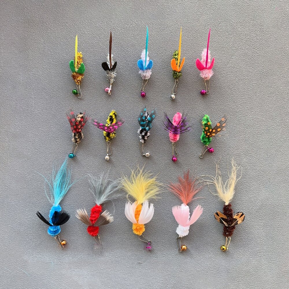 NeeBoo 毒蟲飛蛾蚊替換頭 可愛造型昆蟲 逗貓棒替換頭 耐咬羽毛貓玩具 小飛蟲 寵物互動用品毛掌櫃寵物店-圖片-5