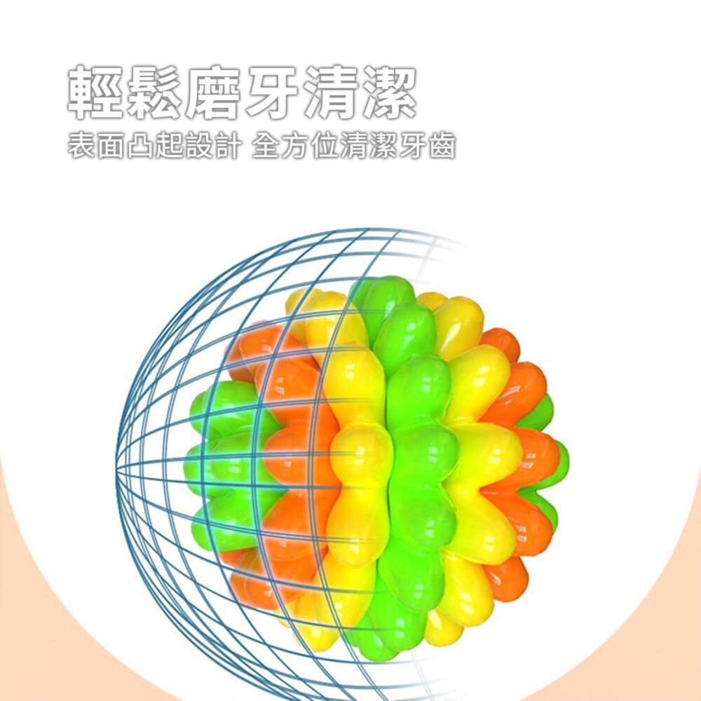 GOPLAY 耐咬玩具花開球 耐咬玩具球 寵物啃咬互動 磨牙趣味軟膠狗玩具毛掌櫃寵物店-圖片-4