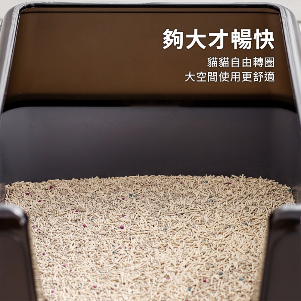 YoMix 前開口塑膠貓砂盆 貓咪廁所 貓便盆 貓砂 大貓盆毛掌櫃寵物店-圖片-3