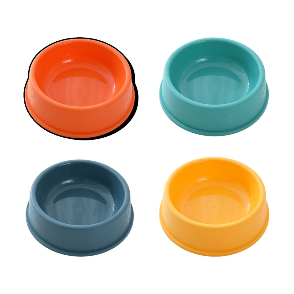  磨砂腳印寵物碗 寵物單碗 多尺寸 貓狗寵物碗 貓狗食盆 單色寵物碗