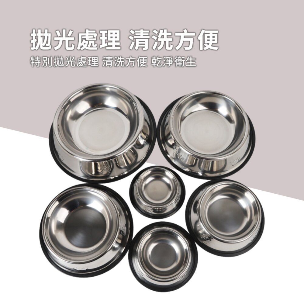 不銹鋼腳印狗碗 寵物碗 貓碗 食碗 水碗 兩用毛掌櫃寵物店-圖片-2
