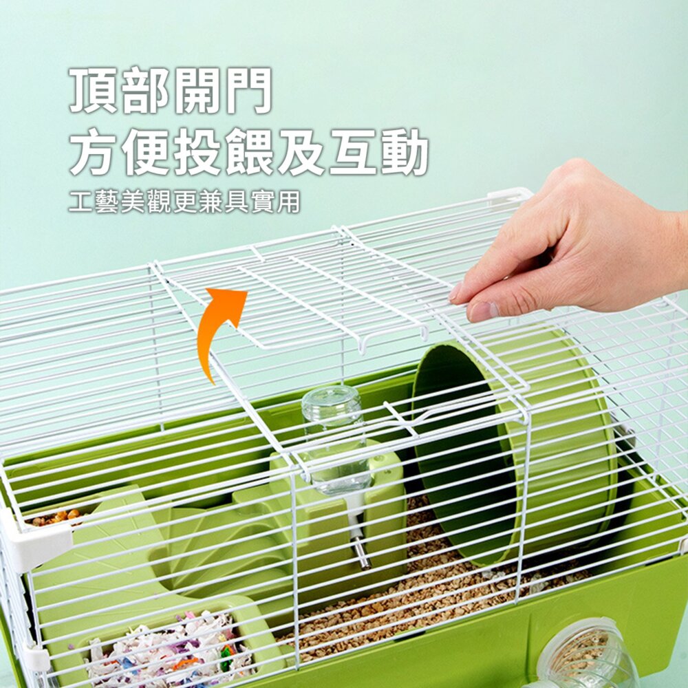 Candy 糖果倉鼠小別墅 糖果色 倉鼠籠 豚鼠別墅 靜音跑輪毛掌櫃寵物店-圖片-4