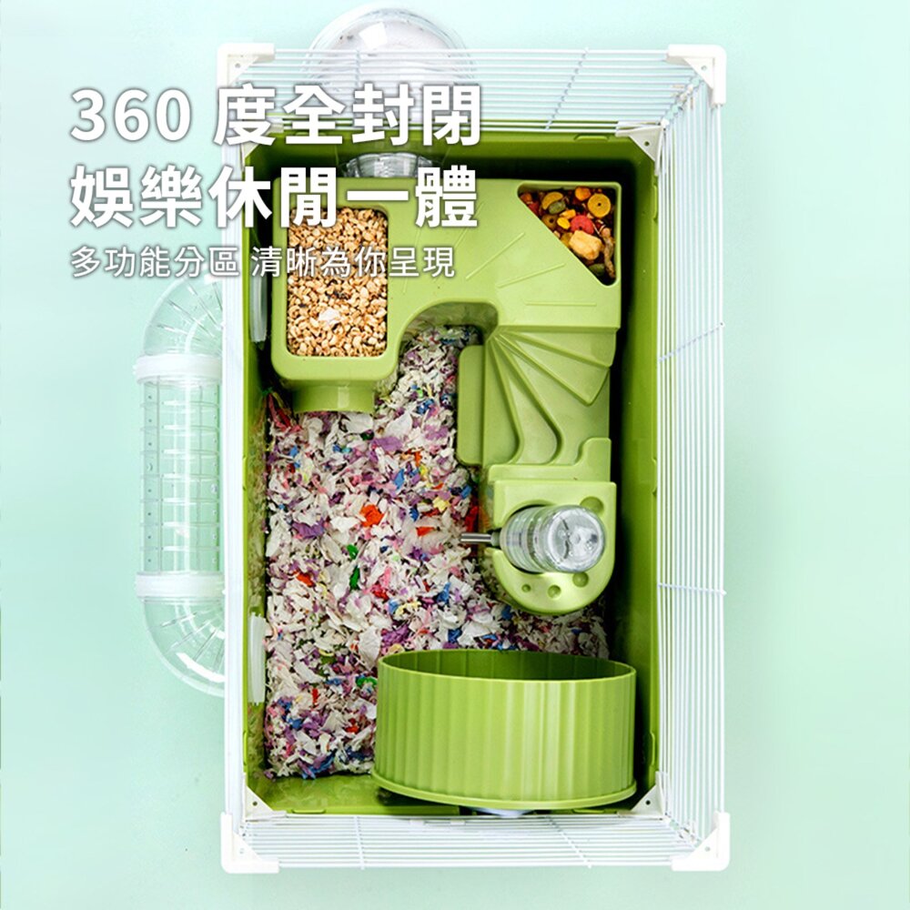 Candy 糖果倉鼠小別墅 糖果色 倉鼠籠 豚鼠別墅 靜音跑輪毛掌櫃寵物店-圖片-7