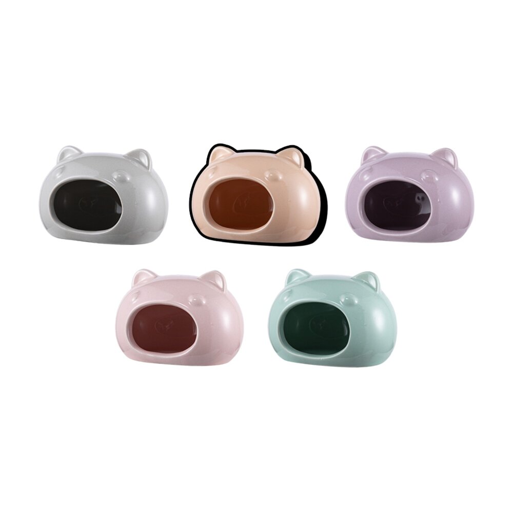  Hamster 貓頭降溫陶瓷窩 倉鼠 瓷窩 小房子 夏季 降溫 躲避窩 陶瓷 睡窩 金絲熊消暑 倉鼠 造景用品