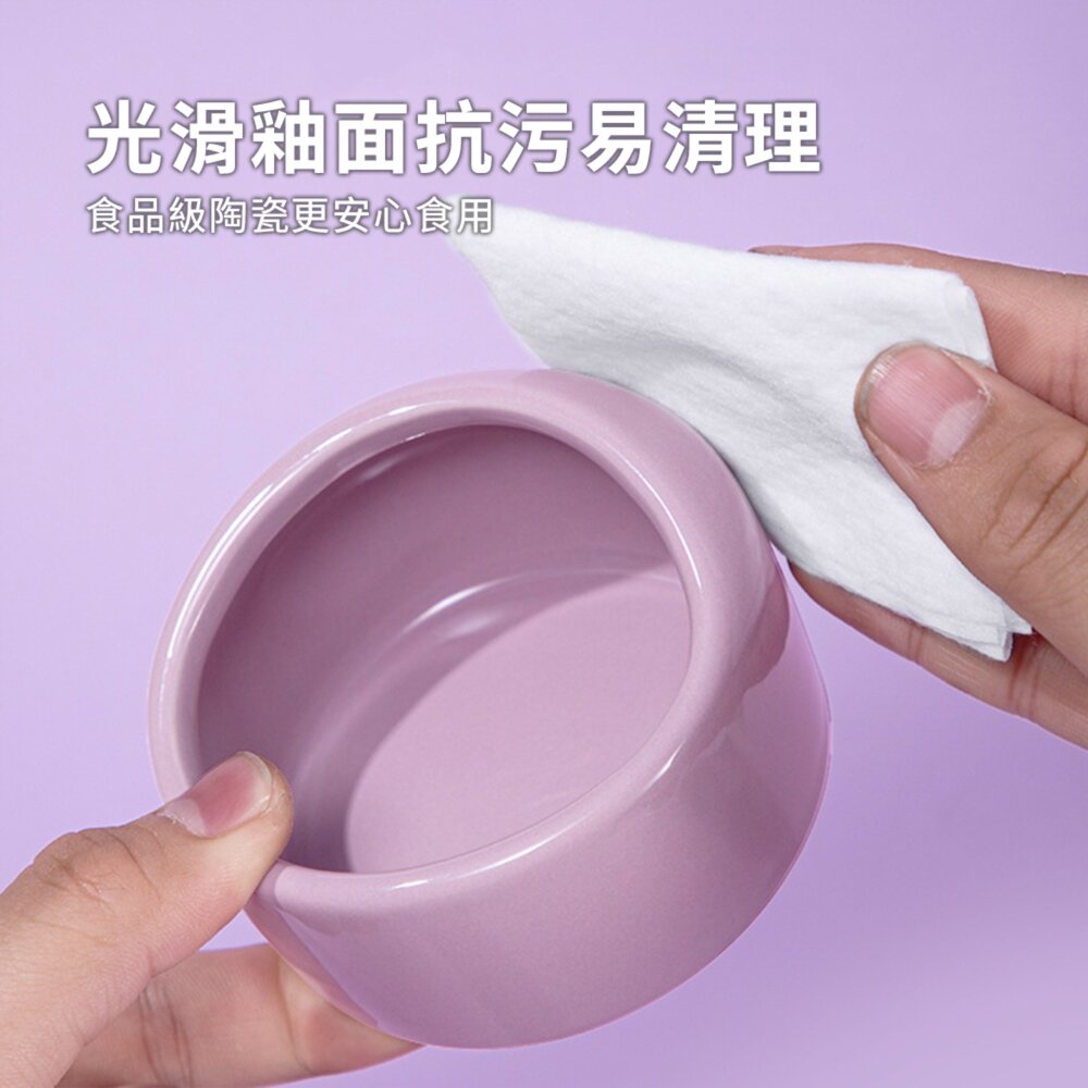Hamster 糖果斜口陶瓷食盆 倉鼠食盆 陶瓷碗 防側翻 瓷碗餵食盆 造景用品 倉鼠籠配件毛掌櫃寵物店-圖片-6