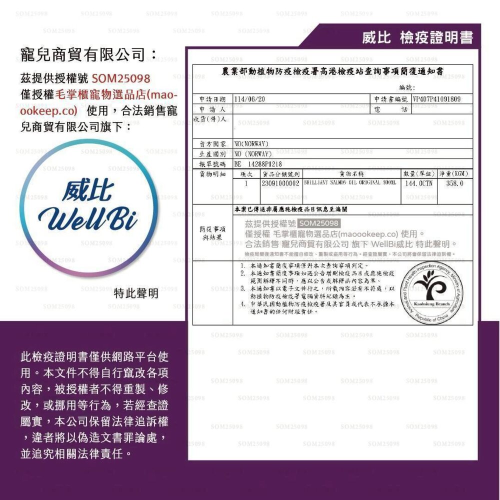 威比 純天然挪威鮭魚油N1 鮭魚油 皮毛保健 寵物 貓 狗毛掌櫃寵物店-圖片-8
