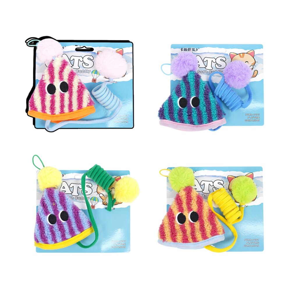 251231160025-彈簧降落傘掛門式貓玩具 貓咪玩具 自嗨解悶 盪鞦韆 掛門式毛球彈力繩 逗貓棒 彈簧響紙 寵物用品毛掌櫃寵物店