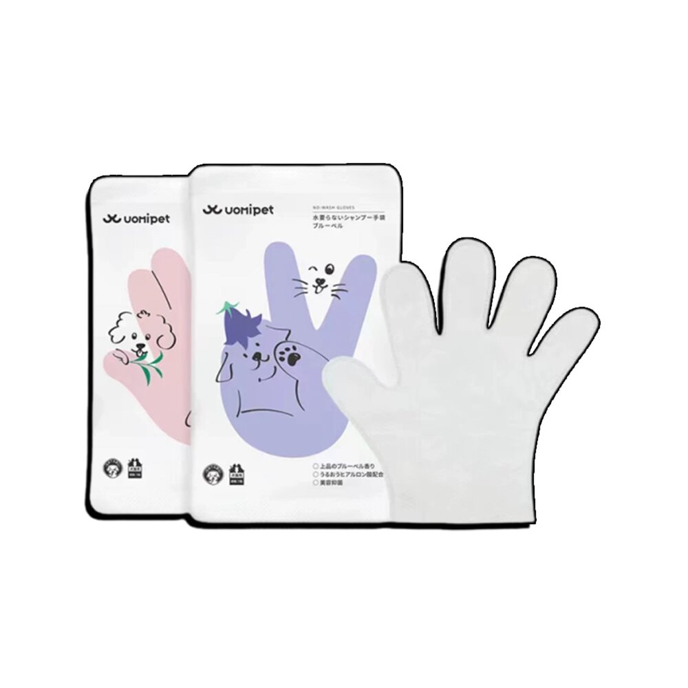  UOMipet 日本寵物免洗手套 濕巾專用 貓咪清潔 狗狗乾洗洗澡除臭 貓用紙巾