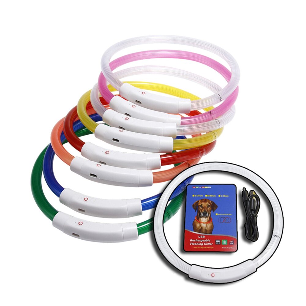 25307823096-LED發光項圈 可充電 發光項圈 LED 發光吊墜 發光狗牌 貓狗通用毛掌櫃寵物店