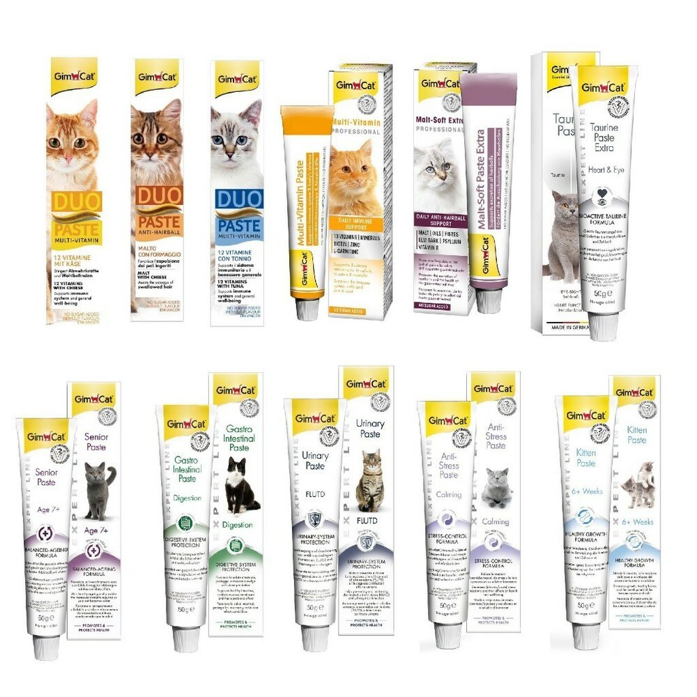 25419599999-德國竣寶GIMPET化毛膏 貓牛磺酸 牛磺酸膏 營養膏 益生菌 貓草膏 泌尿道 幼貓高鈣營養毛掌櫃寵物店