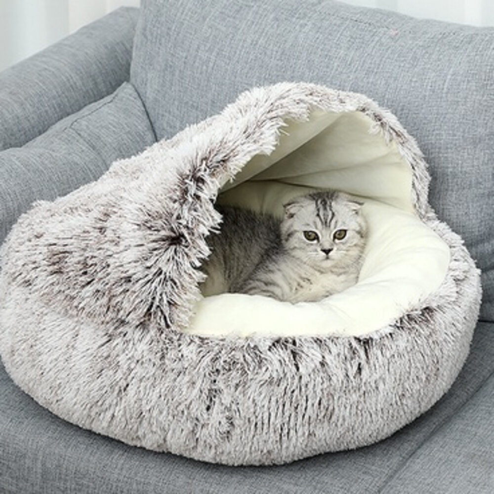 25556867862-深度睡眠窩 寵物窩 貓窩 貝殼窩 寵物睡床 寵物床 寵物睡窩 狗窩 寵物保暖窩 寵物睡墊 貓床毛掌櫃寵物店