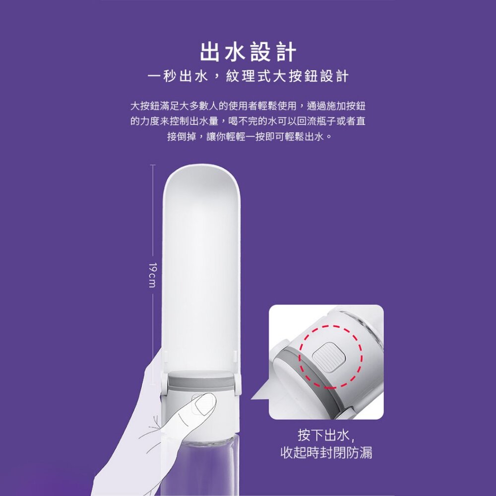 小紅栗 寵物外出水壺 外出水壺 寵物水壺 飲用水 狗水壺 貓水壺 寵物水杯 飲水器毛掌櫃寵物店-圖片-7