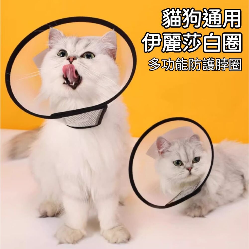 伊莉莎白頸圈 伊莉莎白圈 貓軟頭套 伊麗莎白頭套 寵物頭套 羞恥圈 防舔圈 狗狗頭套 防舔頭套毛掌櫃寵物店-圖片-1