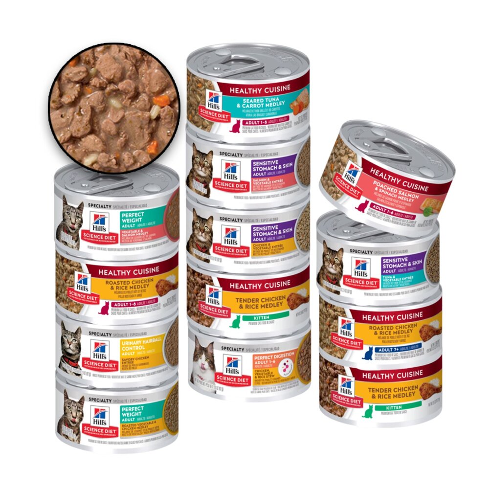 25811392102-希爾思 Hills 成貓 幼貓 老貓主食罐 貓罐頭 泌尿道 化毛 貓主食罐 貓罐頭 主食罐毛掌櫃寵物店