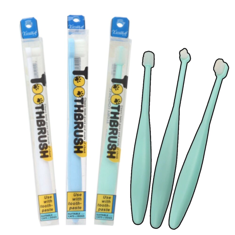 25816417524-Toothbrush 寵物牙刷 360牙刷 萬毛牙刷 狗牙刷 貓牙刷 潔牙 口腔清潔 預防口臭 口齒保養毛掌櫃寵物店
