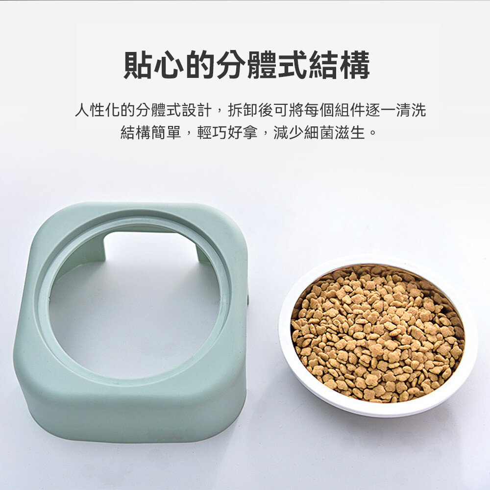 YK斜坡不銹鋼單碗 不銹鋼寵物碗 寵物碗 寵物盆 狗碗 貓碗 塑膠碗 寵物毛掌櫃寵物店-圖片-3
