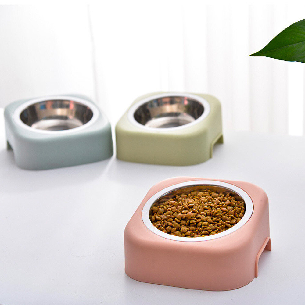 YK斜坡不銹鋼單碗 不銹鋼寵物碗 寵物碗 寵物盆 狗碗 貓碗 塑膠碗 寵物毛掌櫃寵物店-圖片-7