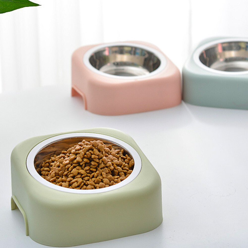 YK斜坡不銹鋼單碗 不銹鋼寵物碗 寵物碗 寵物盆 狗碗 貓碗 塑膠碗 寵物毛掌櫃寵物店-圖片-8