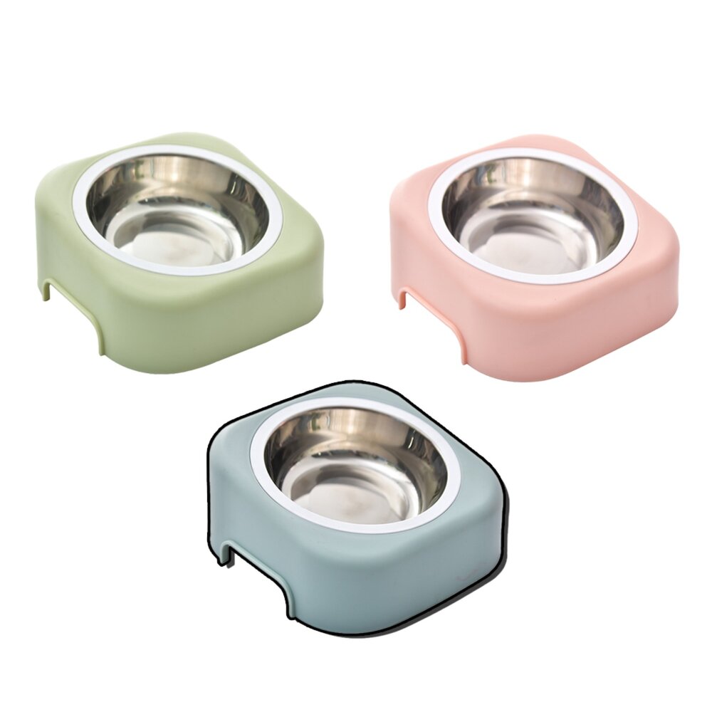 25863577296-YK斜坡不銹鋼單碗 不銹鋼寵物碗 寵物碗 寵物盆 狗碗 貓碗 塑膠碗 寵物毛掌櫃寵物店