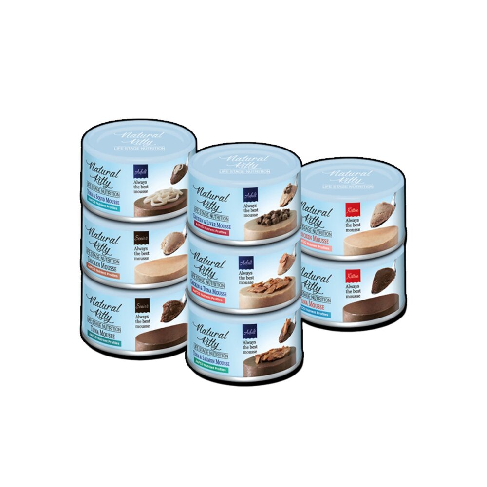  自然小貓成長 貓主食罐 8種口味 幼貓 成貓 熟齡貓 專屬營養配方