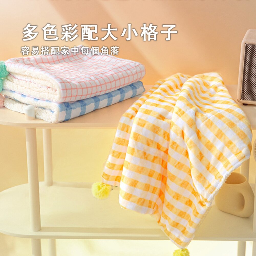 Flupp 加厚格子法蘭絨保暖毯 寵物 毛毯 加厚 保暖 格子地毯 法蘭絨 被子 狗狗 墊子 貓毛掌櫃寵物店-圖片-4
