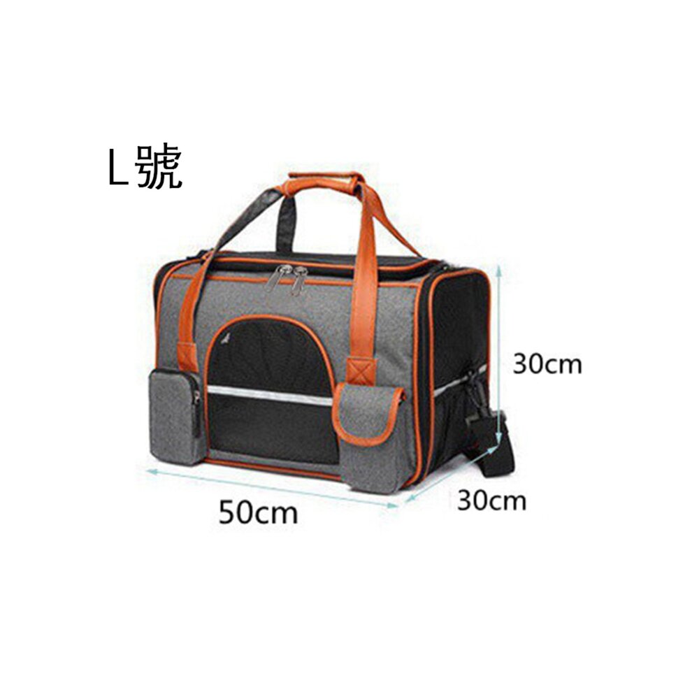 HBAG 便攜皮革反光外出籠 貓包 外出 便攜 小型 摺疊 寵物外出包 透氣 貓咪 外帶 出行 車載 手提寵物包毛掌櫃寵-圖片-6